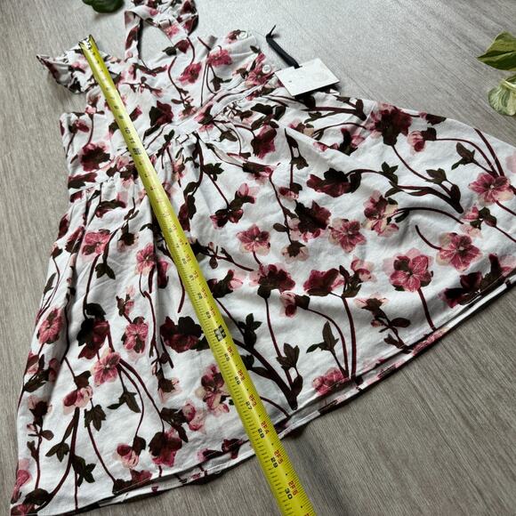 Victoria Beckham Target Floral Dress Juniors M NWT Ruffle Strap Boho Airy Lined - Picture 6 of 6